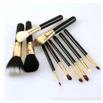 10pcs Wholesale Natural Hair Cosmetic Brush Set 